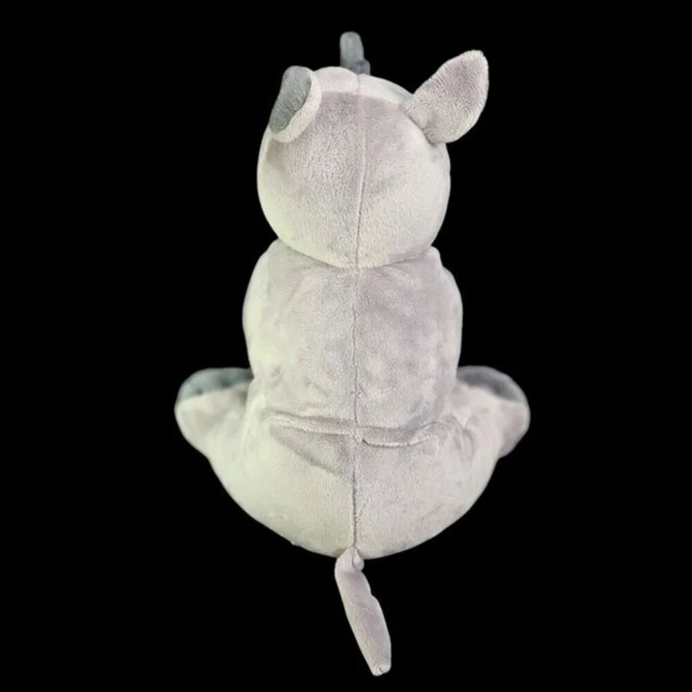 Two Rhino Rhinoceros Plush‎ Stuffed Animals Lot Gray Toys Gund and Kohls Cares